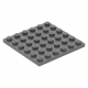 LEGO lapos elem 6x6, sötétszürke (3958)